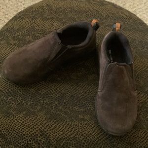 Merrell dark brown boys Mocs size 12.5 W